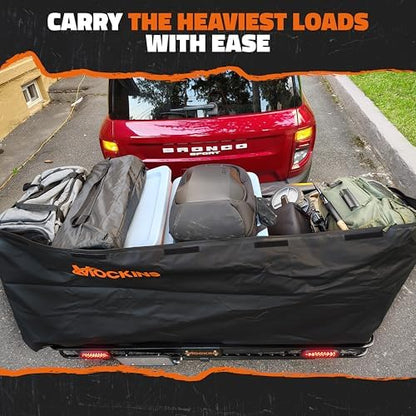 Mockins 40 Cu Ft XXL Trailer Hitch Cargo Carrier Bag Extra Wide 84"x24"x34" - Image 6