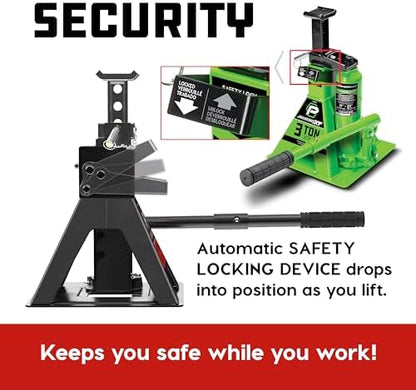 POWERBUILT 3 Ton All-in-One Hydraulic Bottle Jack and Jackstand in One - Image 6