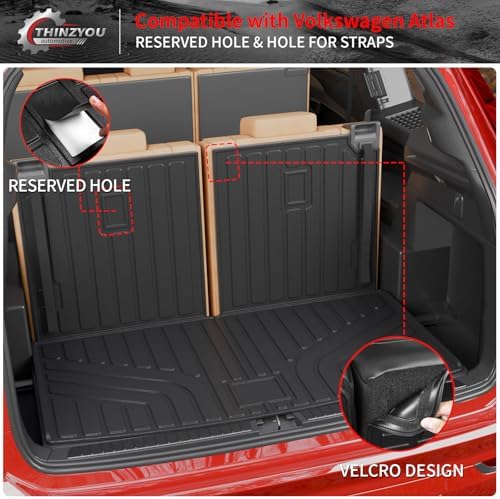 Trunk Mat with Backrest Mat for 2018-2025 2026 Volkswagen Atlas - Image 4