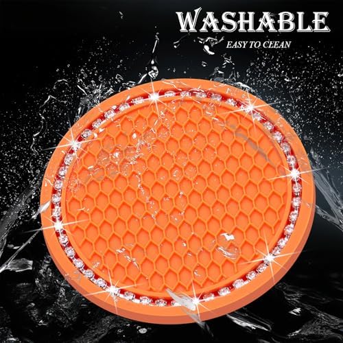 4PCS Bling Cup Holder Coaster, 2.75 Inch Auto Car Cup Holder Insert Coasters - Image 5