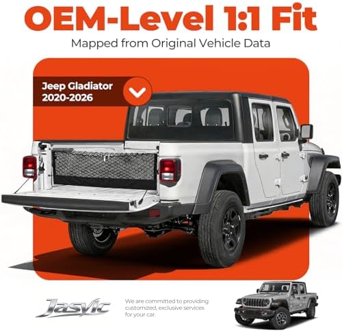3-Layer Cargo Net for Jeep Gladiator 2020-2026, Zoned Storage Cargo Netting - Image 3