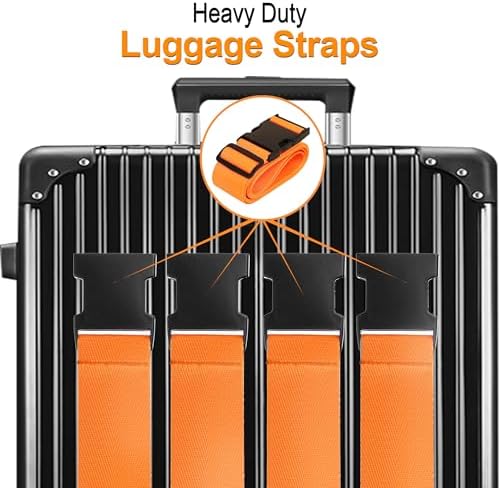 Chelmon Luggage Straps for Suitcases TSA Approved Travel Essentials 4 Pack - Image 3