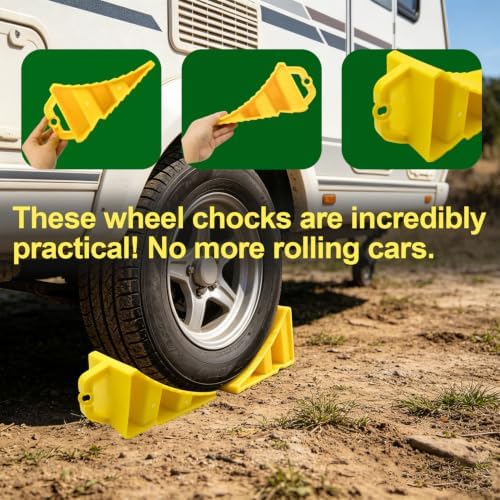 PE car Wheel Chocks, Non Slip Tire Wheel Blocks - Image 4