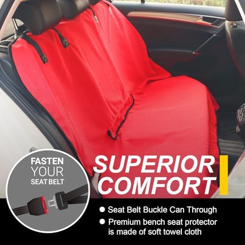 Back Seat Cover for Car Trucks Van SUV Jeep, Waterproof Rear Bench Towel Seat - Image 2