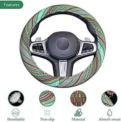 Universal 15inch Ethnic Style Baja Blanket Steering Wheel Cover - Image 4