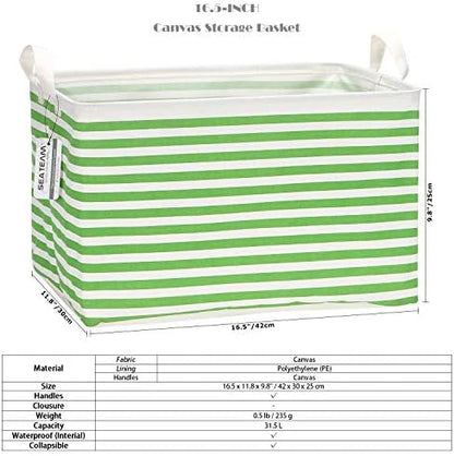 Sea Team Large Rectangle Open-Top Canvas Storage Basket - Image 6
