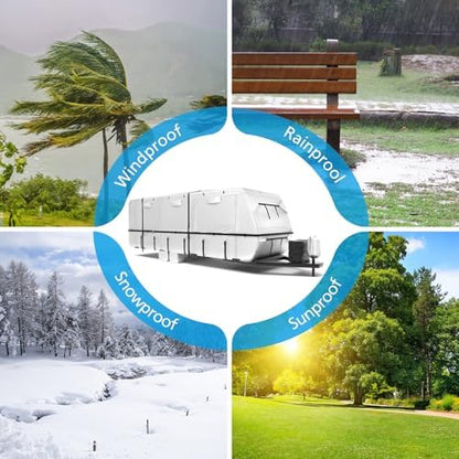 Mofeez Travel Trailer RV Cover 420D Oxford 18'-20' Camper Cover RV Covers - Image 6