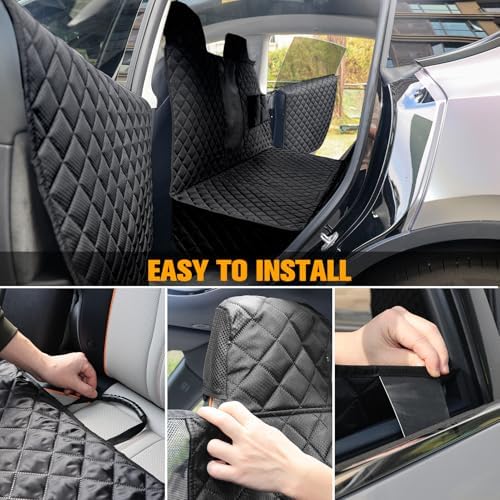 PETICON Dog Seat Cover for Tesla Model 3 & Y Back Seat + 2 Door Protectors - Image 6