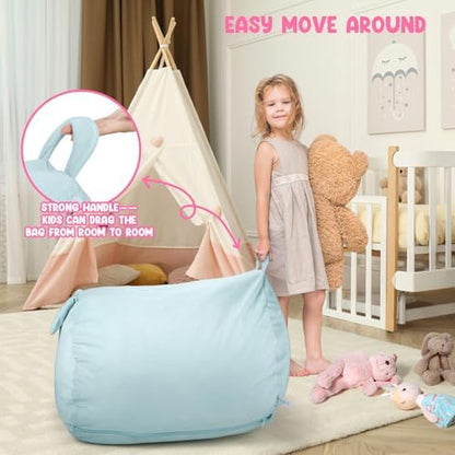 GAGAKU Stuffed Animal Bean Bag Cover Toy Storage, 24 Inches Kids BeanBag - Image 6