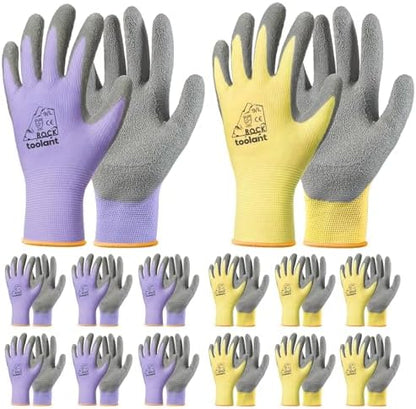toolant Crinkle Latex Work Gloves, 12 Pairs by toolant