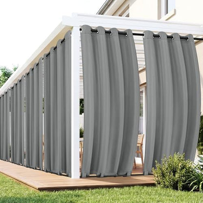 Gazebo Curtains Outdoor Waterproof 6 Panels, Patio Sun Shade by RichSets