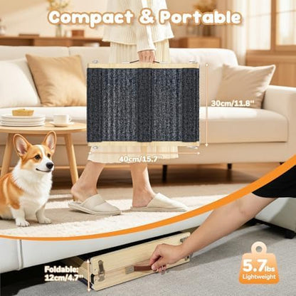Pawaboo Dog Stair for Small Dogs, Foldable Pet Steps and Ramp 9.8"-20.5" H - Image 4