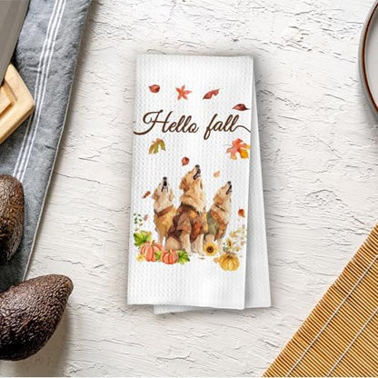 Fall Golden Retriever Kitchen Towels - Image 4
