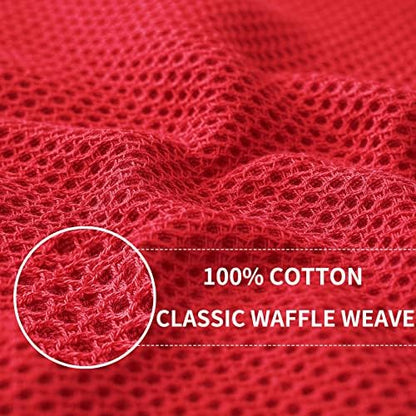 Homaxy 100% Cotton Waffle Weave Kitchen Dish Towels 6-Pack - Image 2
