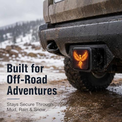 Fire Bird Hitch Cover Receiver Tube Hitch Plug, Tool-Free Install Tow Hitch - Image 3