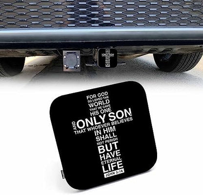Christian Cross Hitch Tube Cover 2 Inch Holy Bible Verse Faith Cross Rubber by Beabes