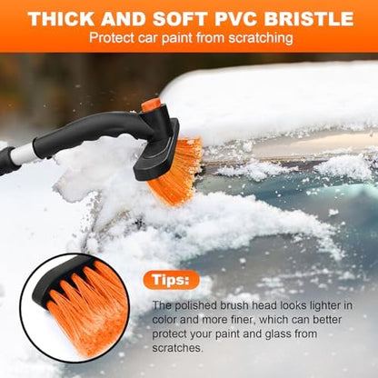 BFONS Ice Scrapers for Car Windshield, 2-in-1 Snow Scraper and Snow Brush for - Image 2