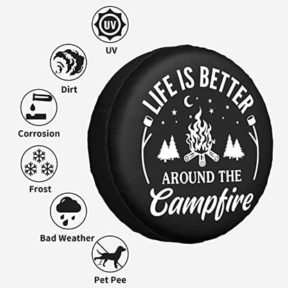 Life is Better Around The Campfire Rv Spare Tire Cover - Image 6
