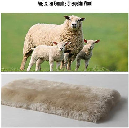 2pc Soft Genuine Sheepskin Wool Auto Seat Belt Cover Seatbelt Shoulder Pad - Image 6