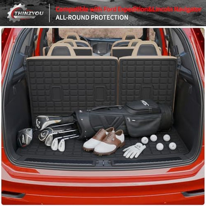 Trunk Mat & Backrest Mats for 2018-2024 Ford Expedition (No Max - Image 6
