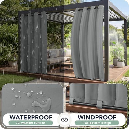 Gazebo Curtains Outdoor Waterproof 6 Panels, Patio Sun Shade - Image 2