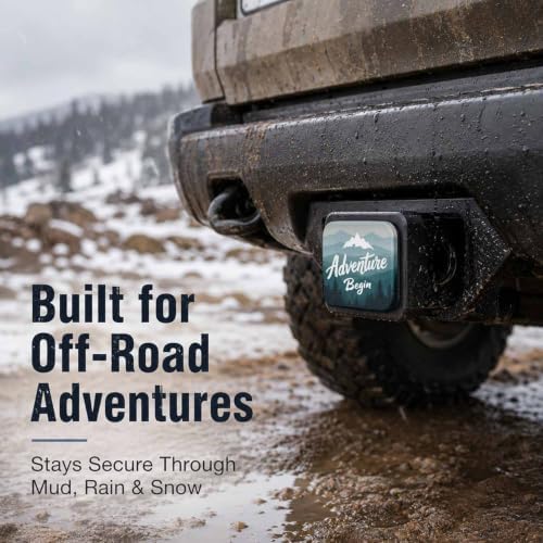 Trailer Hitch Covers Adventure Begins Mountain Heavy Duty 2 Inch Hitch Cover - Image 3