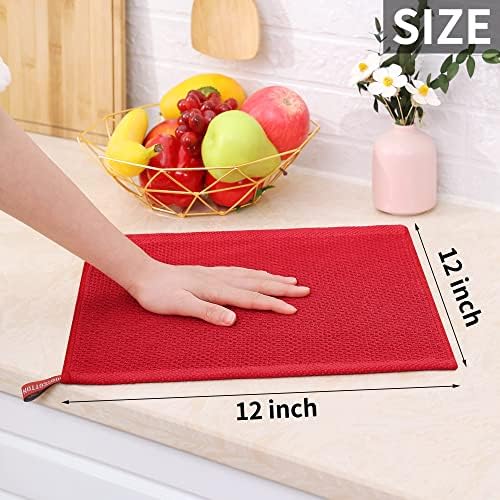 Homaxy 100% Cotton Waffle Weave Kitchen Dish Cloths 8-Pack - Image 5