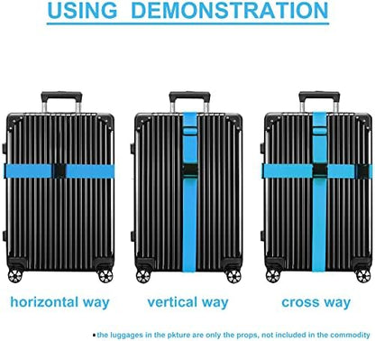 Chelmon Luggage Straps for Suitcases TSA Approved Travel Essentials 4 Pack - Image 5