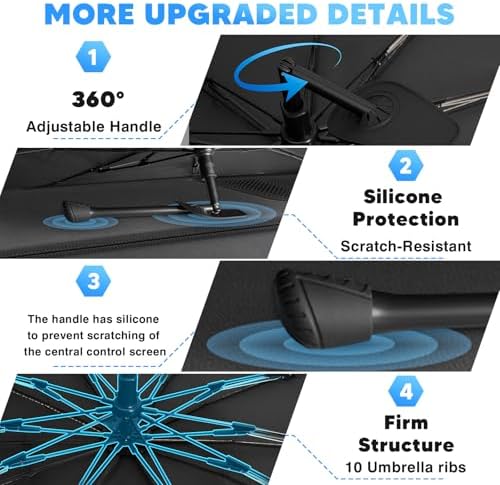 KUST 56" * 31" Windshield Sun Shade Umbrella - Image 5