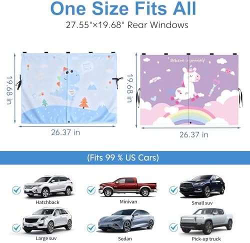 2 Pack Magnetic Car Window Shade - Image 5