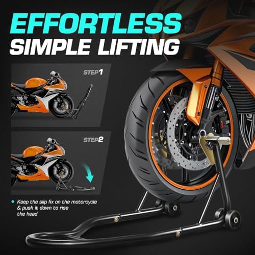 DNA Motoring Motorcycle Stand Lift Universal Paddock Lift Stand 880 Capacity - Image 7