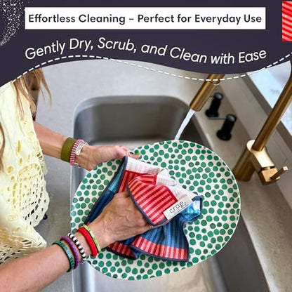 Microfiber Hand Towel & Washcloth Set, Double-Sided Waffle Weave Set of Two - Image 2