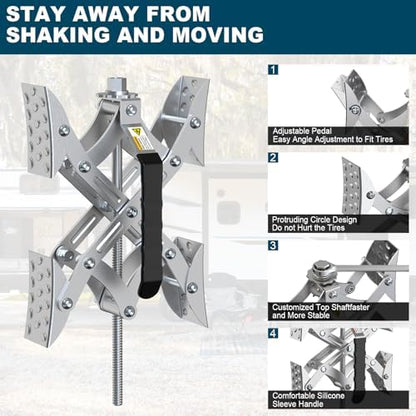 RV X Chocks Wheel Stabilizer for Travel Trailers, RV X-Shaped Wheel Chocks - Image 3