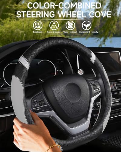 Cxtiy D-Shaped Flat Bottom Steering Wheel Cover - Image 3