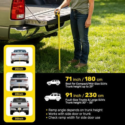Heeyoo 91" Extra Long Dog Ramp for Car SUV Truck - Image 6