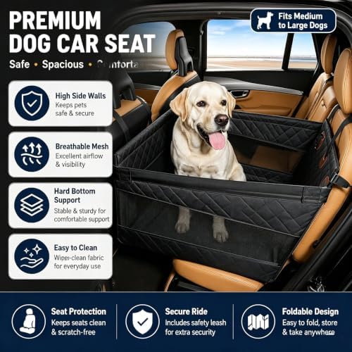Pet Car Seat Cover, Rear Seat Dog Cover, seat Cover/Waterproof/pet Hammock - Image 3