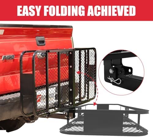 FORWODE 60x20x6 Hitch Carrier for 2 Inch Receiver, 500LB Capacity Hitch Mount - Image 5