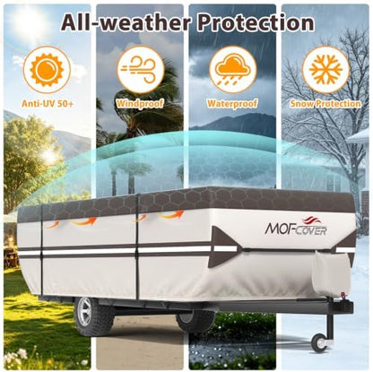 Pop Up Camper Cover, 9 Layers Waterproof 8-10ft RV Cover - Image 3