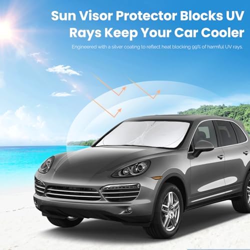 Windshield Sun Shade for 2019-2025 Porsche Cayenne Sunshade Sun Visor - Image 4