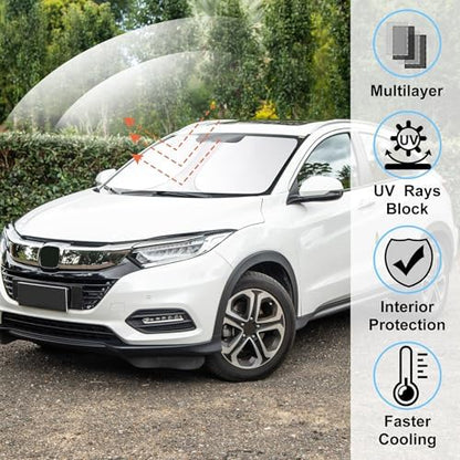 Windshield Sun Shade Sunshade for 2016-2022 Honda HRV HR-V - Image 2