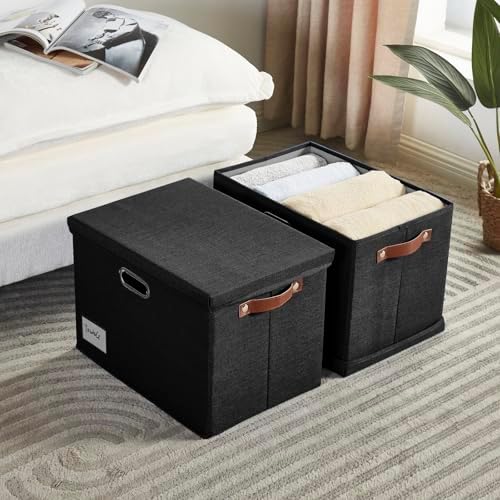 15" Fabric Storage Box with Lids - Image 3