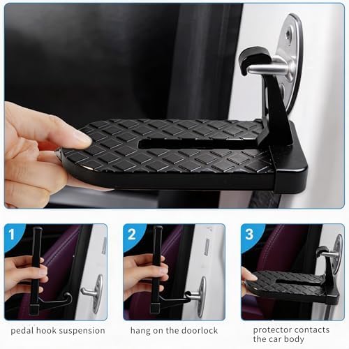 2-Pack Universal Car Door Step for Roof Rack Access, 400 lb - Image 3