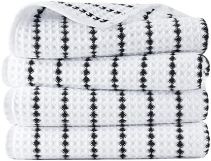 POLYTE 430 GSM Poly Blend Microfiber Quick Dry Waffle Hand Towel, 16x30 in by Polyte