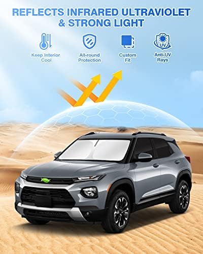 Canvcle Sunshade for 2021-2025 2026 Chevrolet/Chevy Trailblazer Windshield Sun - Image 2