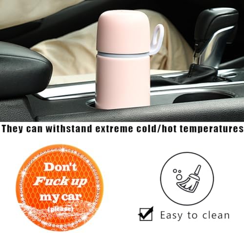 2 PCS Bling Car Cup Coaster, 2.75 Inch Anti-Slip Cup Holder Insert Coasters - Image 3