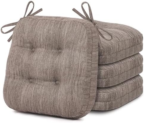 Shinnwa Kitchen Chair Cushions Set of 4, Dual-Layer Memory Foam Dining Chair by Shinnwa