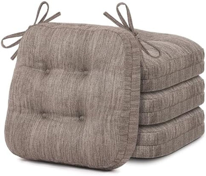 Shinnwa Kitchen Chair Cushions Set of 4, Dual-Layer Memory Foam Dining Chair by Shinnwa