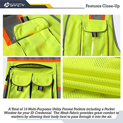 JKSafety Safety Vest for Men Women - Image 2