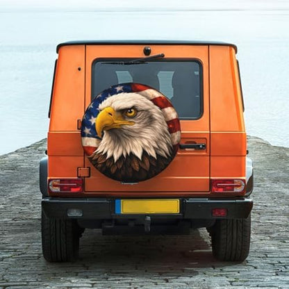 American Flag Eagle Spare Tire Cover Weatherproof Wheel Protectors Universal - Image 6