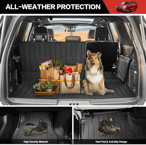 Cargo Mat with Floor Mat Fit for 2018-2024 Ford Expedition 7Seats Accessories - Image 6